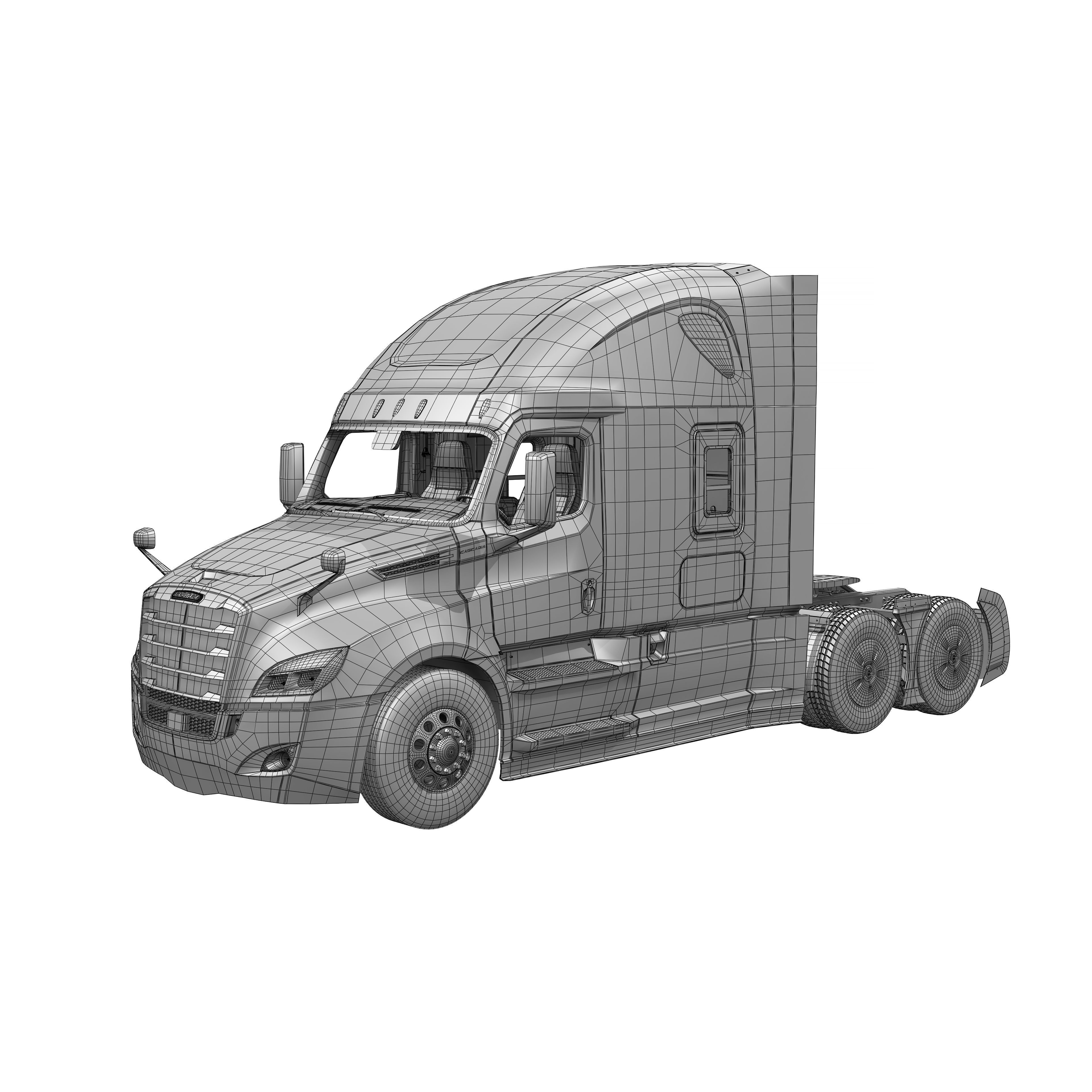 Freightliner Cascadia 2017 - Present HQ Interior 3D Model - View 36