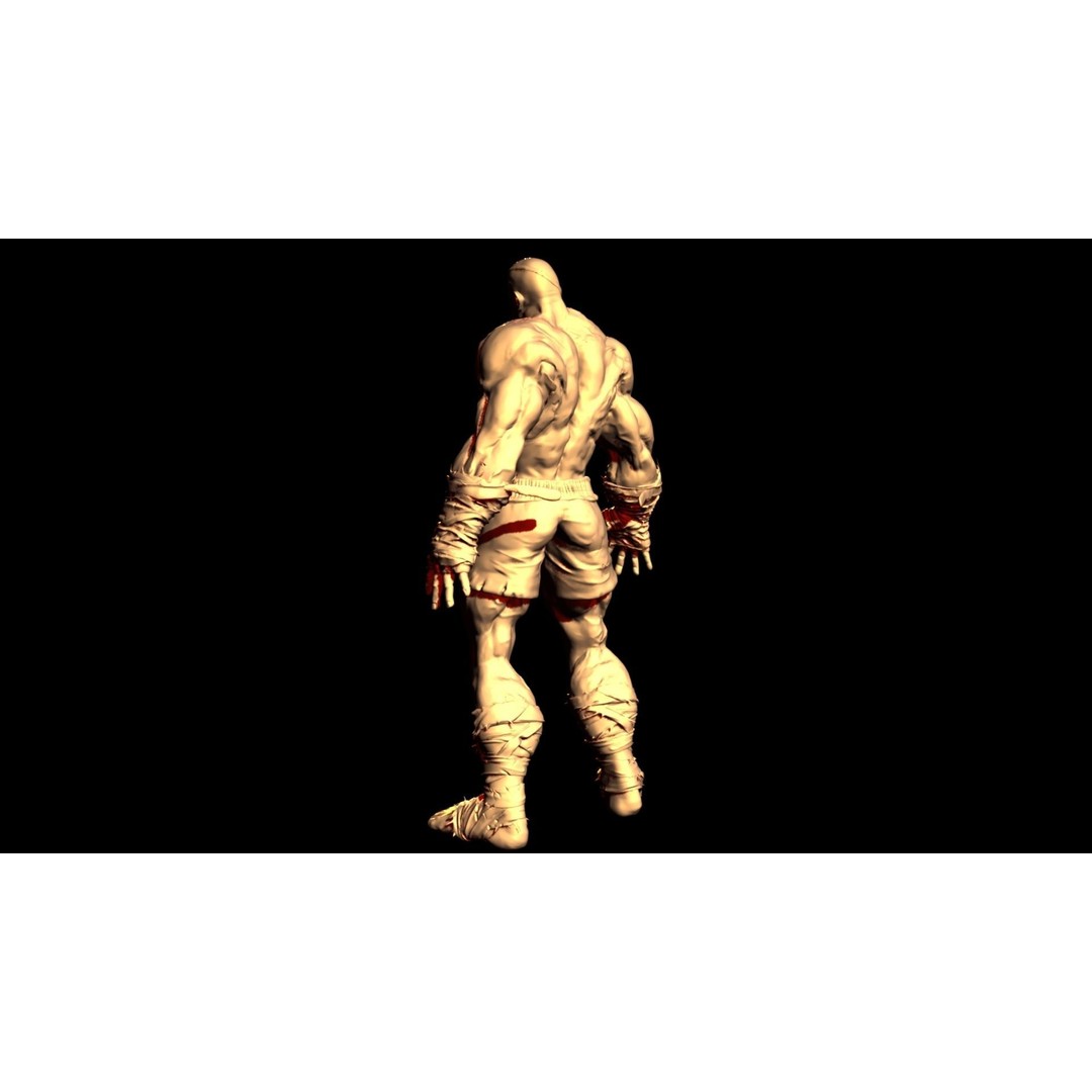 Sagat 3D Model – High-Resolution Character Sculpt, Zbrush
