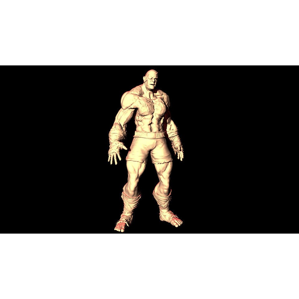 Sagat 3D Model – High-Resolution Character Sculpt, Zbrush - View 4