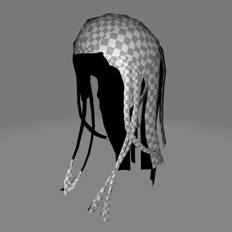 Female Dreadlocks Hair 3D Model – Low Poly Realistic Hair, FBX