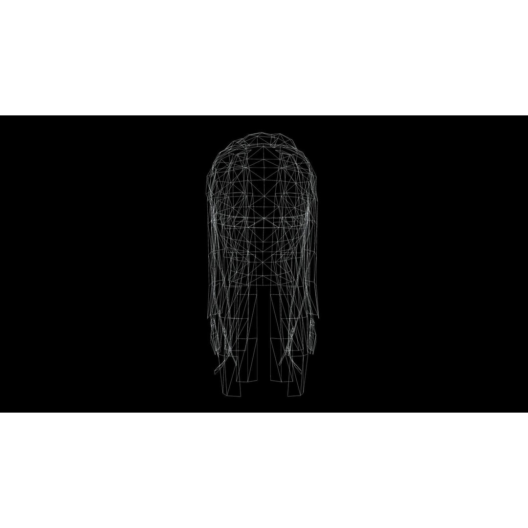 Female Dreadlocks Hair 3D Model – Low Poly Realistic Hair, FBX - View 12