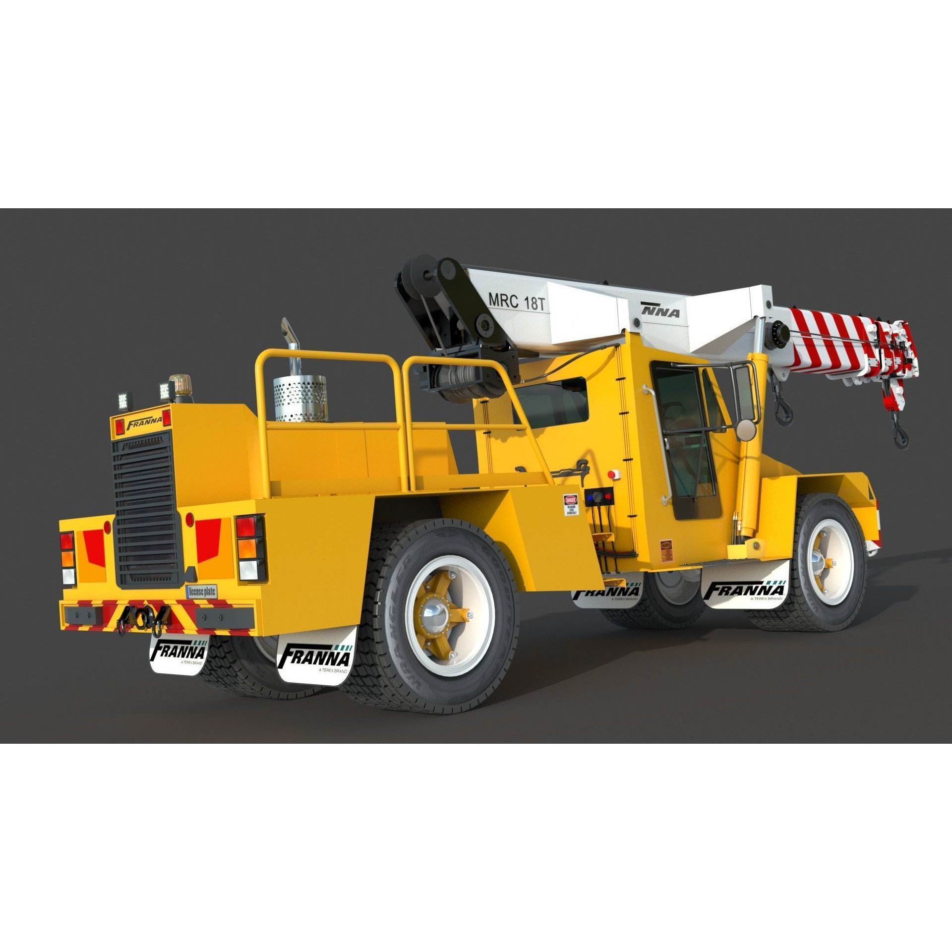 Franna 18t Crane - Detailed 3D Model - View 17
