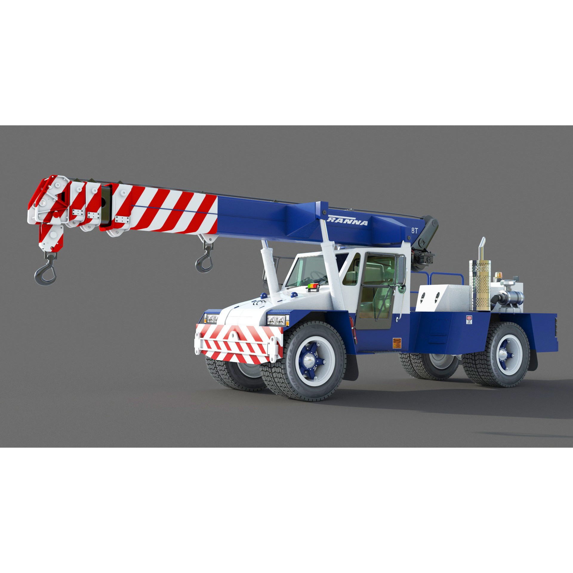 Franna 18t Crane - Detailed 3D Model - View 7