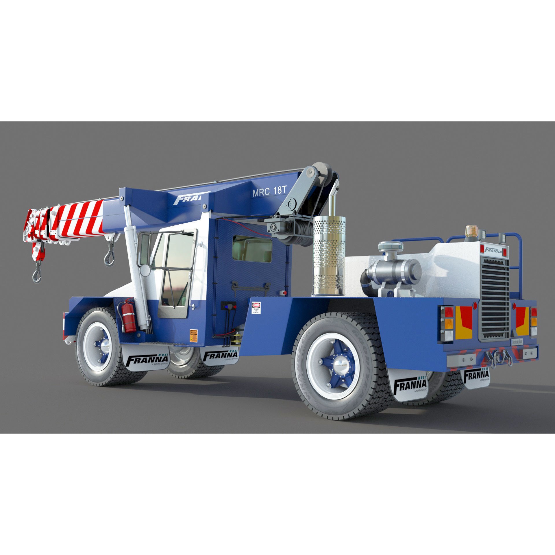 Franna 18t Crane - Detailed 3D Model - View 8