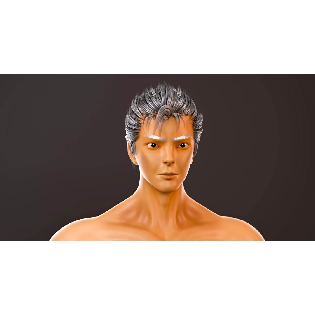 Muscular Man 3D Model – High Poly Character with PBR Textures, FBX/OBJ - View 3