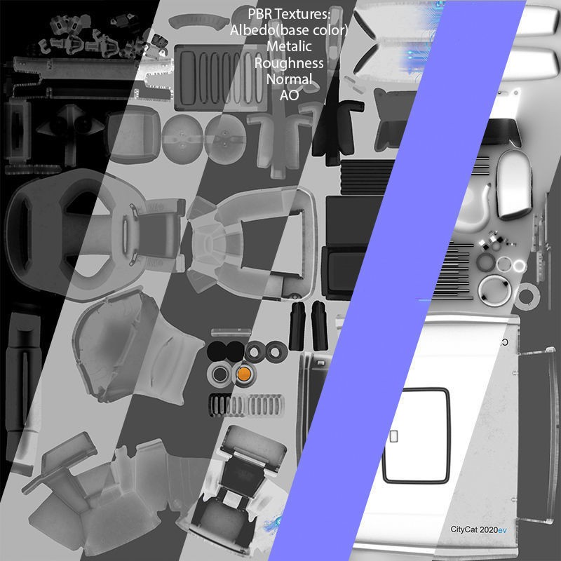 CityCat Sweeper - Low-Poly Game-Ready 3D Model - View 11