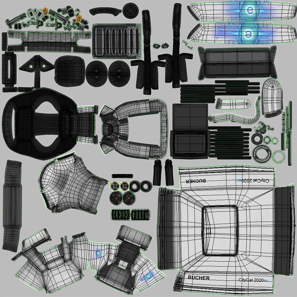 CityCat Sweeper - Low-Poly Game-Ready 3D Model - View 13