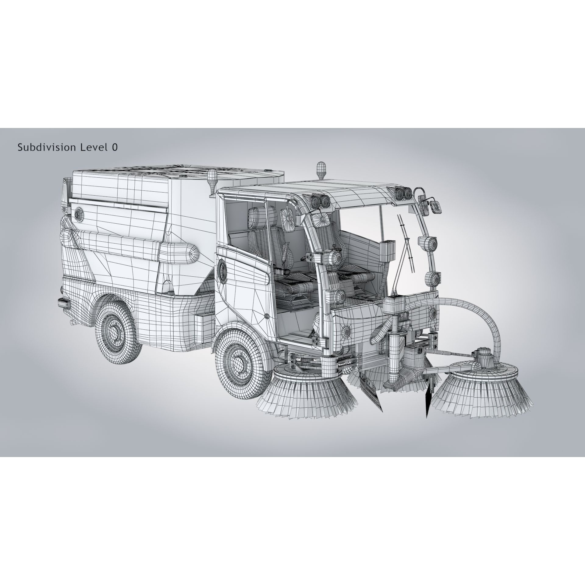 CityCat Sweeper - Low-Poly Game-Ready 3D Model - View 23