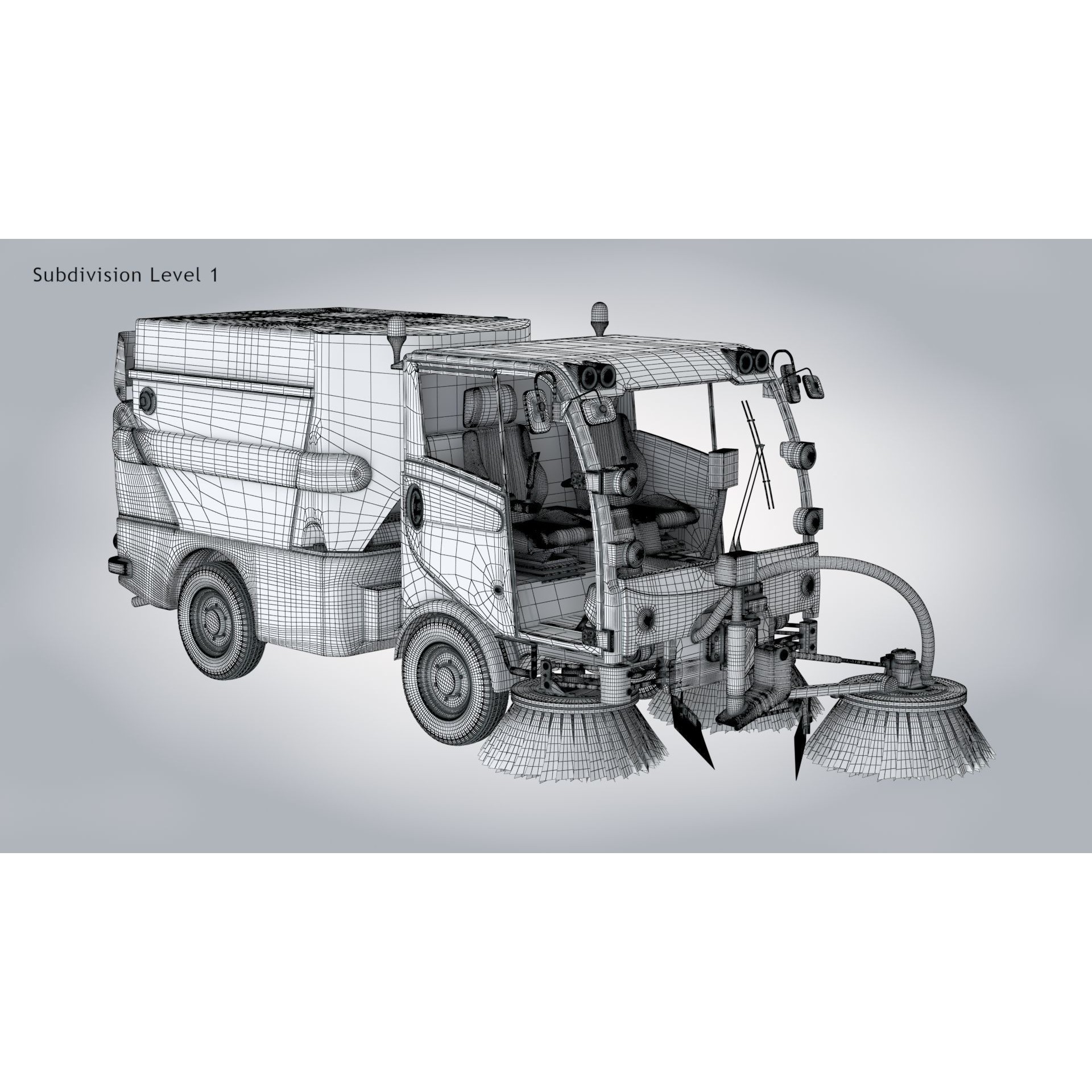 CityCat Sweeper - Low-Poly Game-Ready 3D Model - View 24