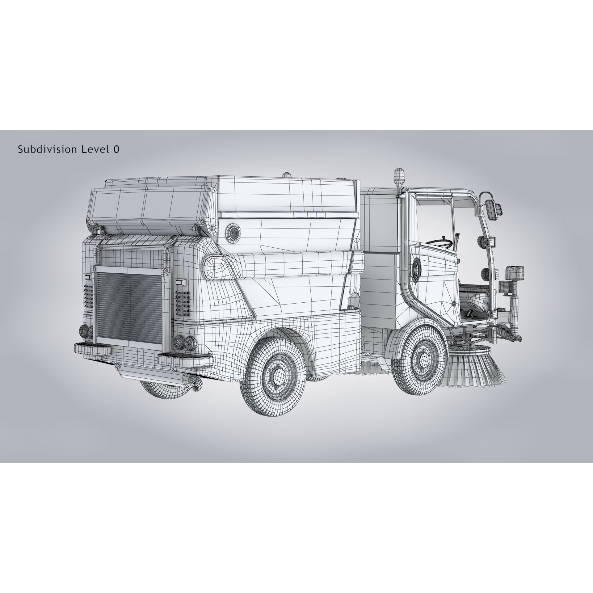 CityCat Sweeper - Low-Poly Game-Ready 3D Model - View 25