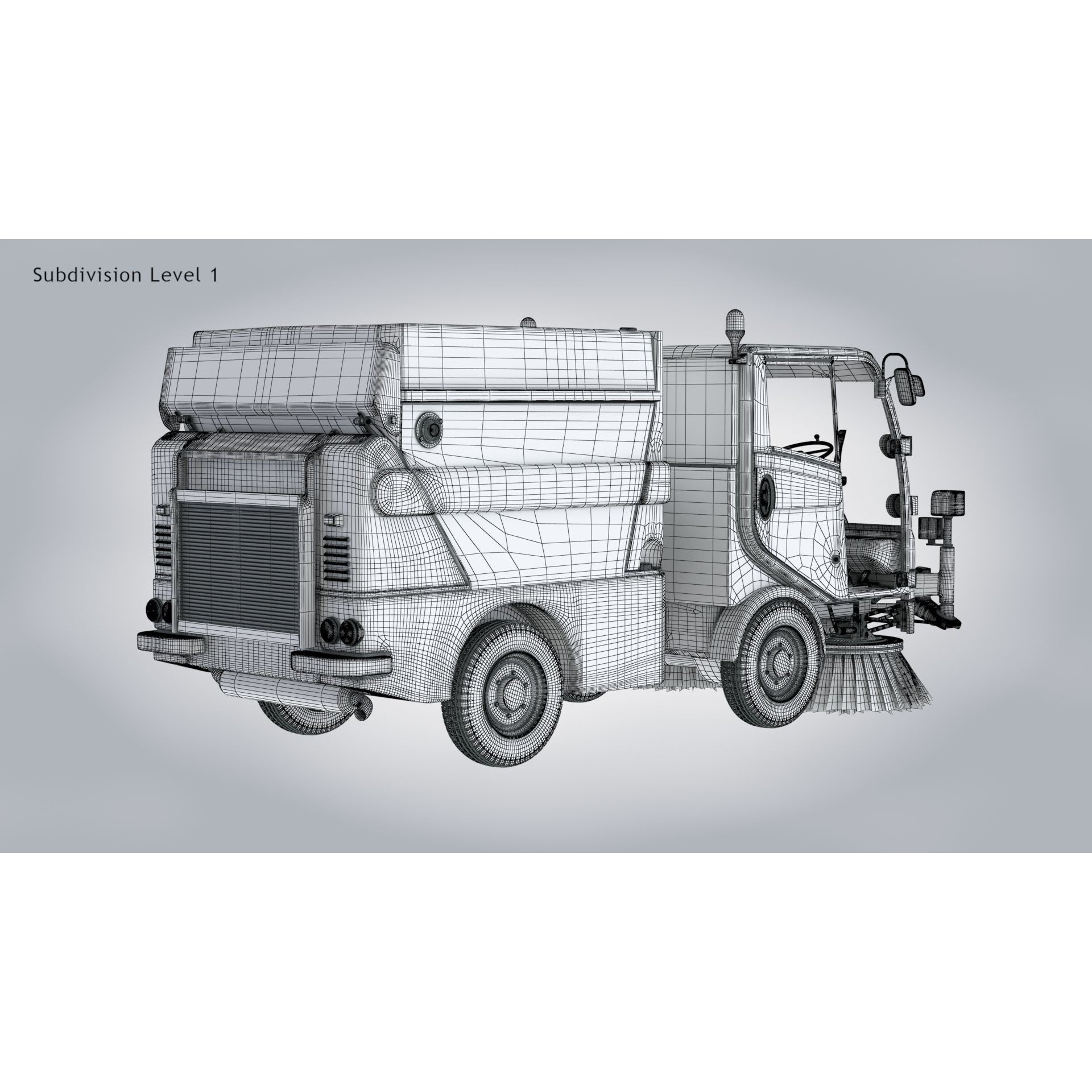 CityCat Sweeper - Low-Poly Game-Ready 3D Model - View 26