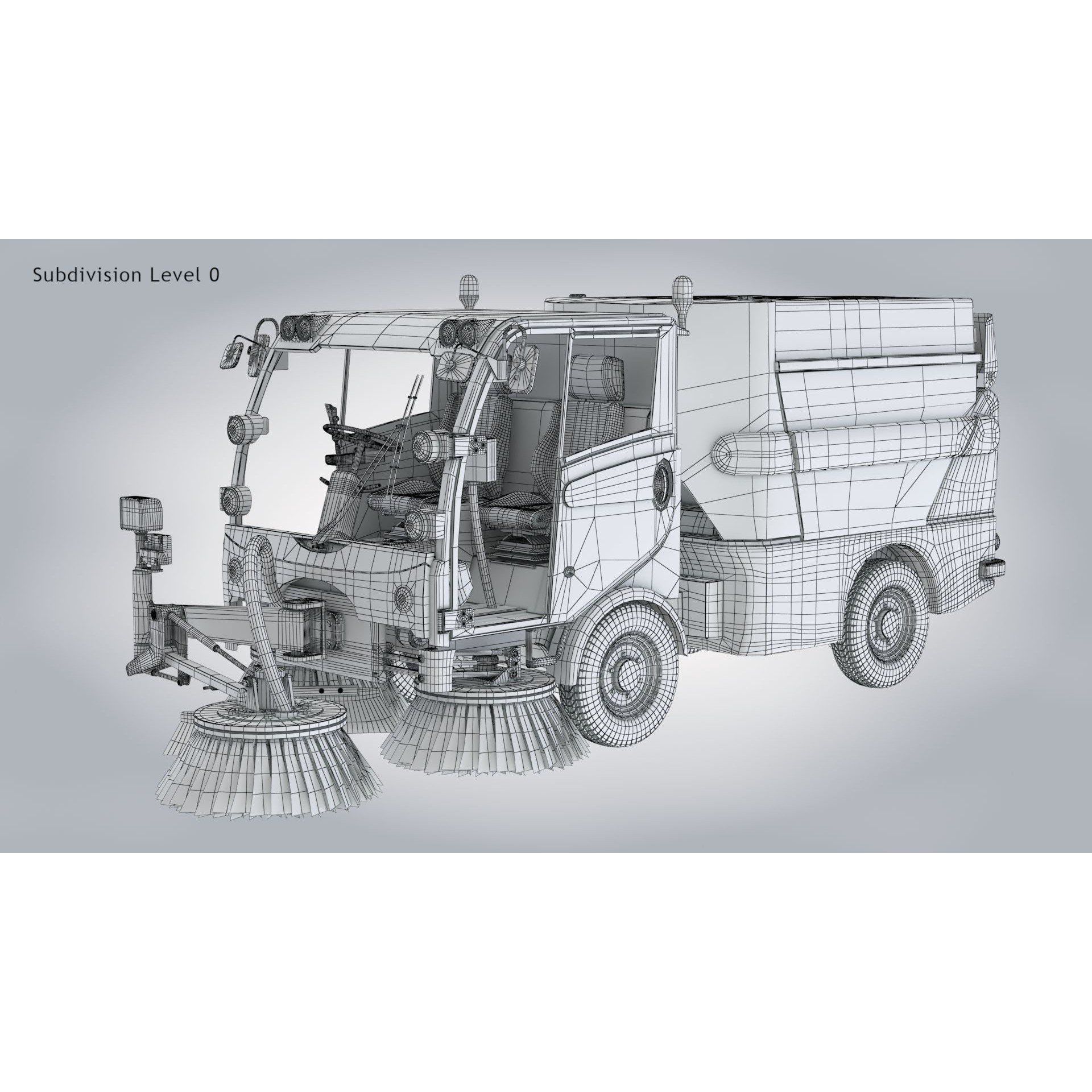 CityCat Sweeper - Low-Poly Game-Ready 3D Model - View 27