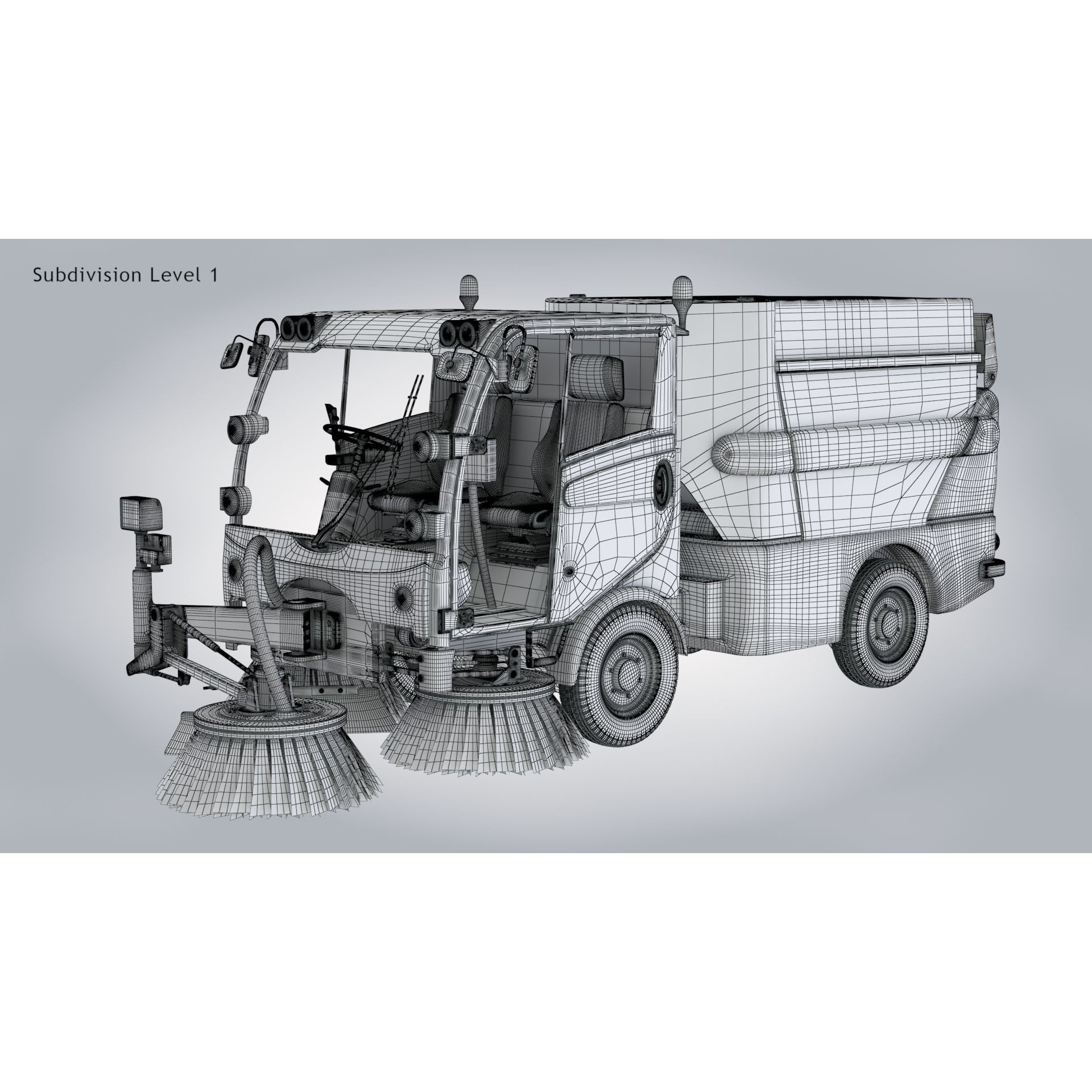 CityCat Sweeper - Low-Poly Game-Ready 3D Model - View 28