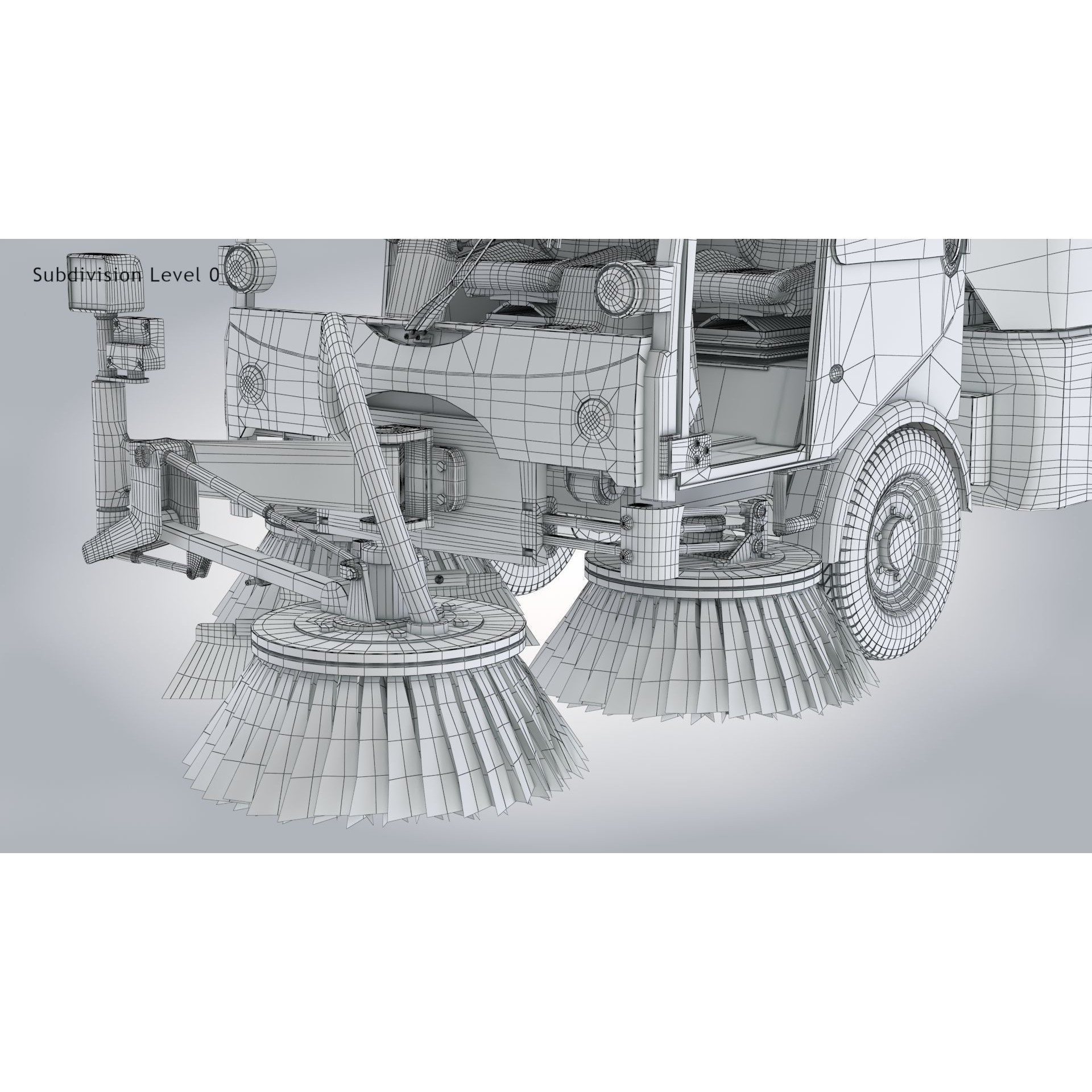 CityCat Sweeper - Low-Poly Game-Ready 3D Model - View 29