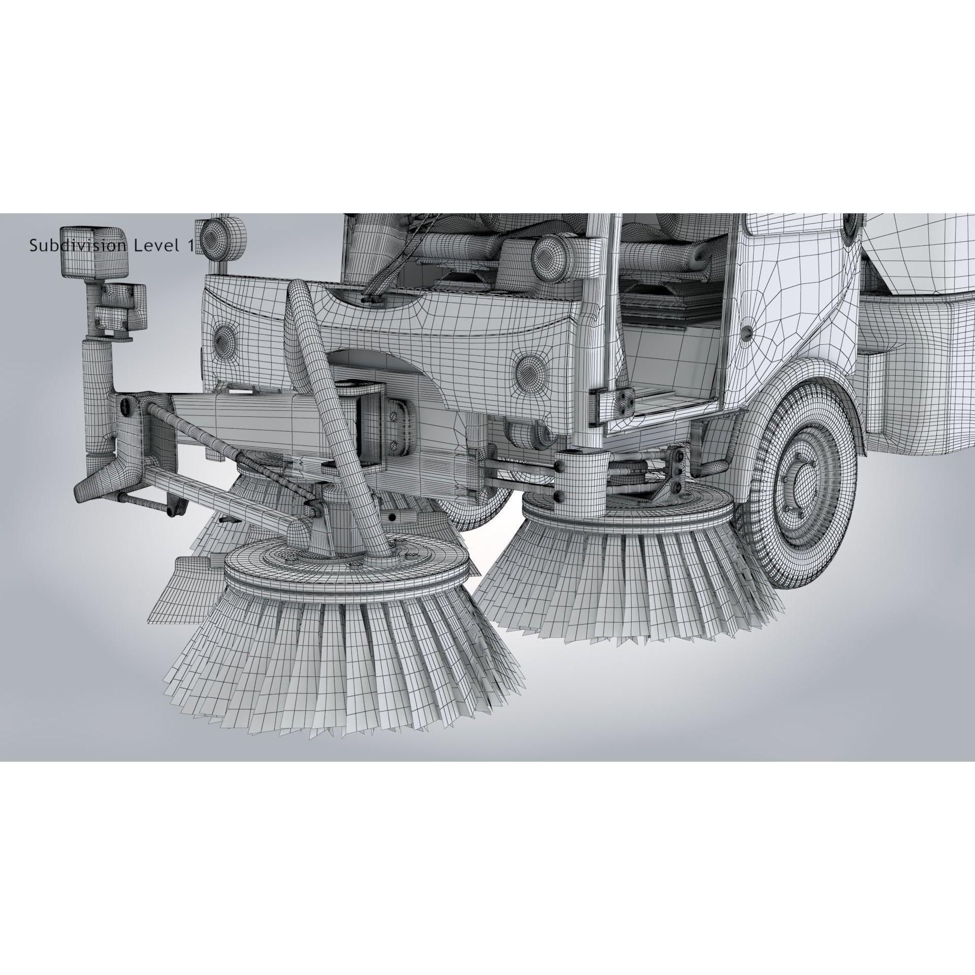 CityCat Sweeper - Low-Poly Game-Ready 3D Model - View 30