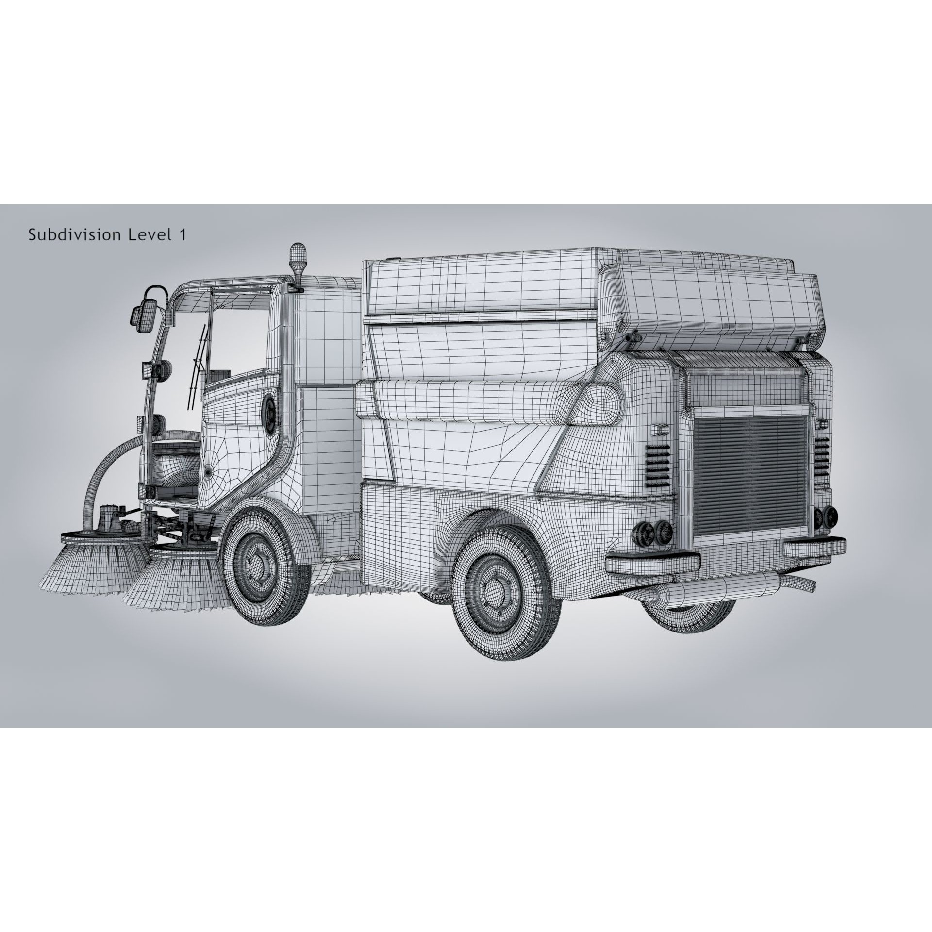 CityCat Sweeper - Low-Poly Game-Ready 3D Model - View 34