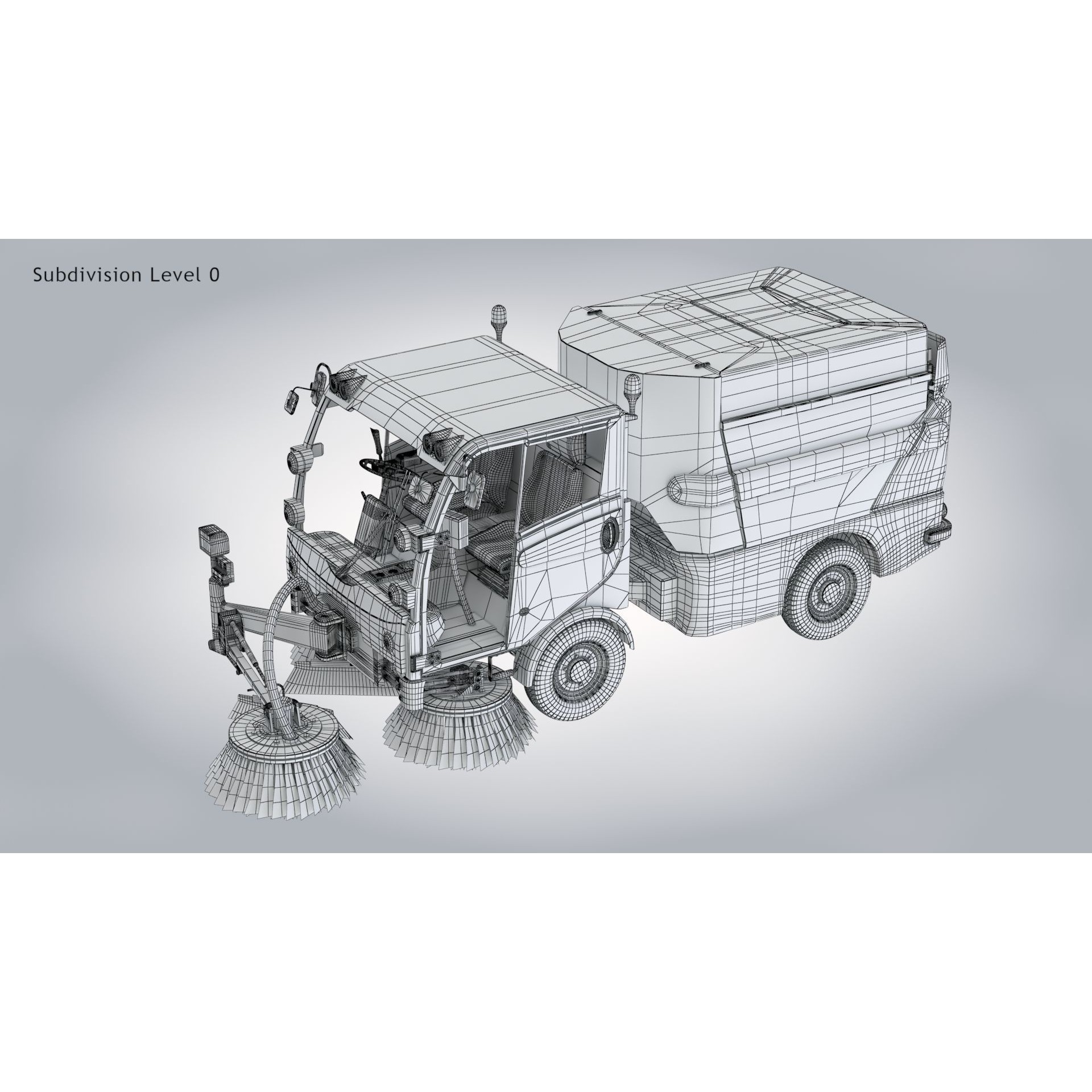 CityCat Sweeper - Low-Poly Game-Ready 3D Model - View 37