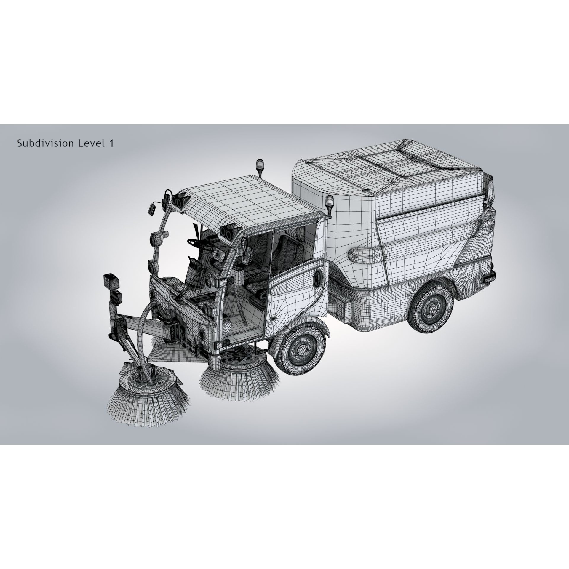 CityCat Sweeper - Low-Poly Game-Ready 3D Model - View 38