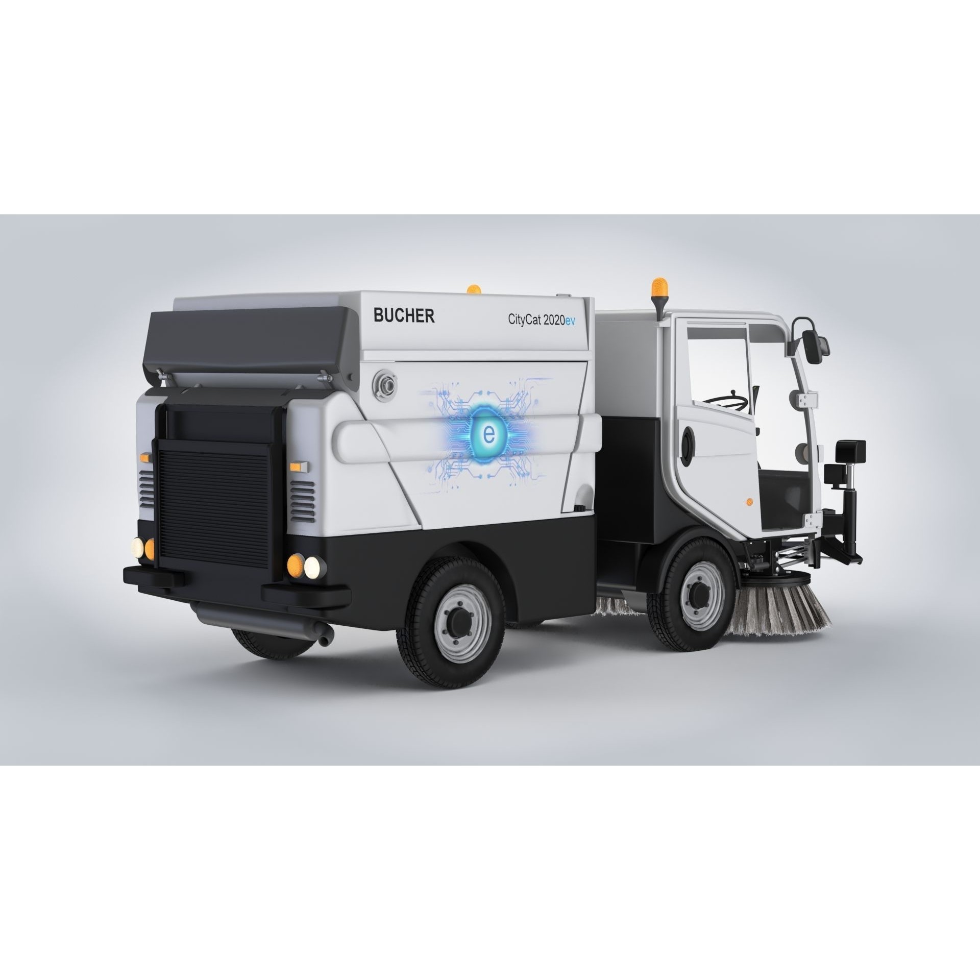 CityCat Sweeper - Low-Poly Game-Ready 3D Model - View 5