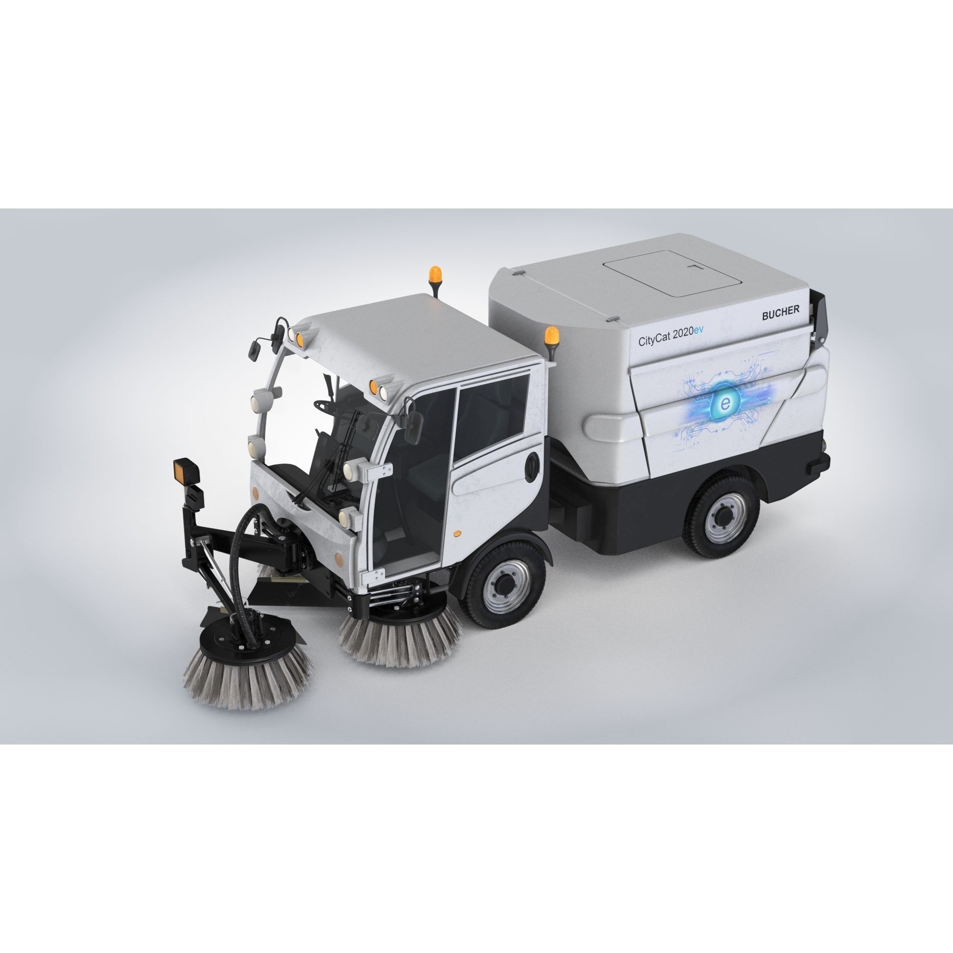 CityCat Sweeper - Low-Poly Game-Ready 3D Model - View 9