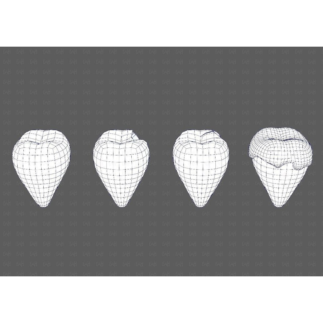 Teeth Cartoon 3D Model – Low Poly Game Asset, FBX, PBR Textures - View 29