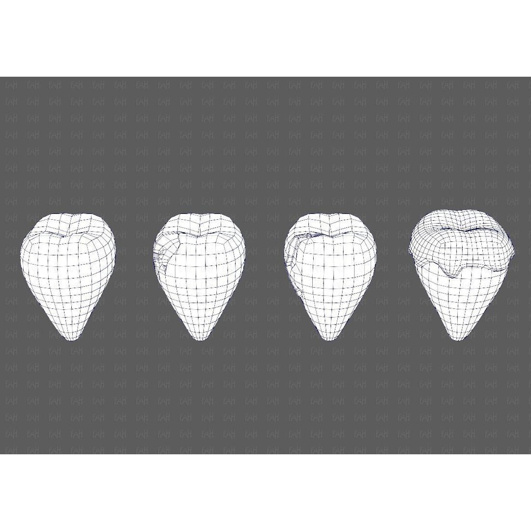 Teeth Cartoon 3D Model – Low Poly Game Asset, FBX, PBR Textures - View 33