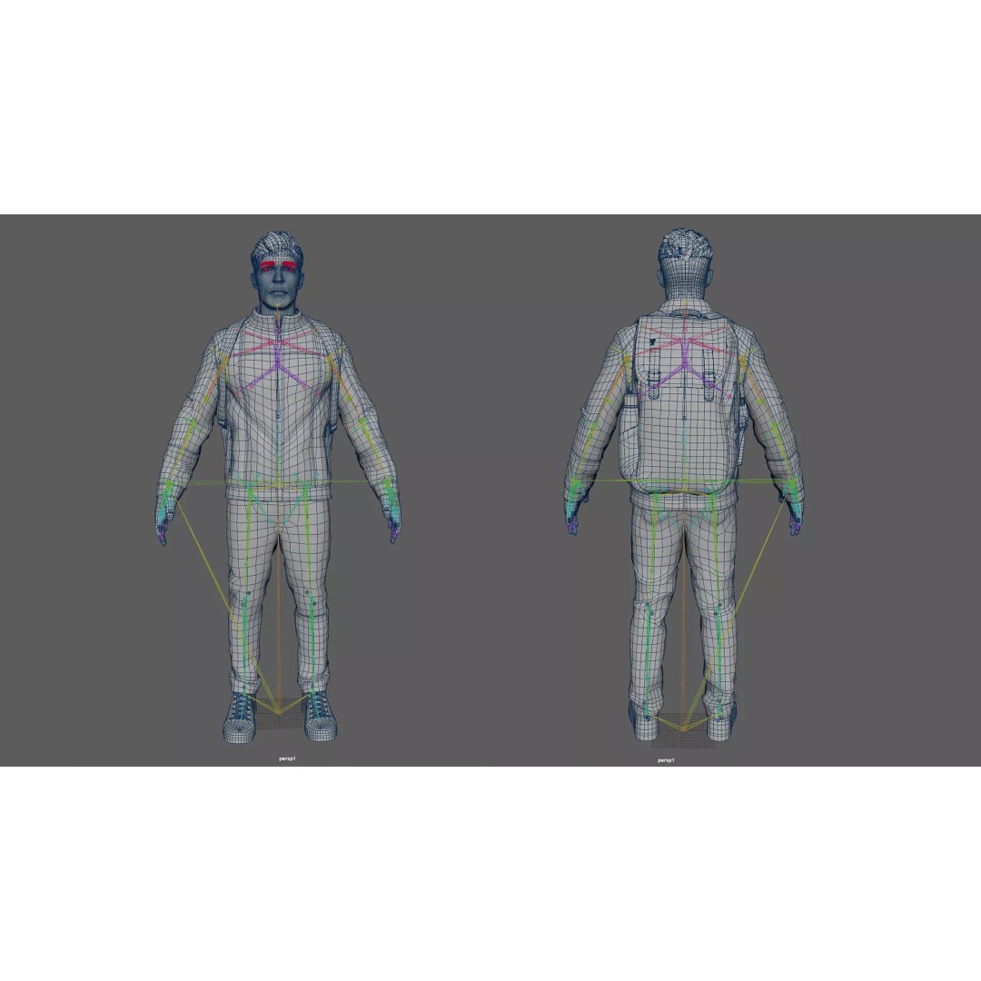 Free Fighter Character 3D Model – Game-Ready PBR Asset, FBX, OBJ - View 2