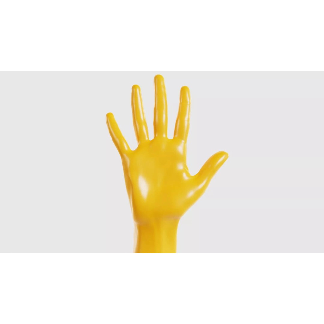Realistic Hand 3D Model – Low Poly Standard Pose with PBR Textures - View 16