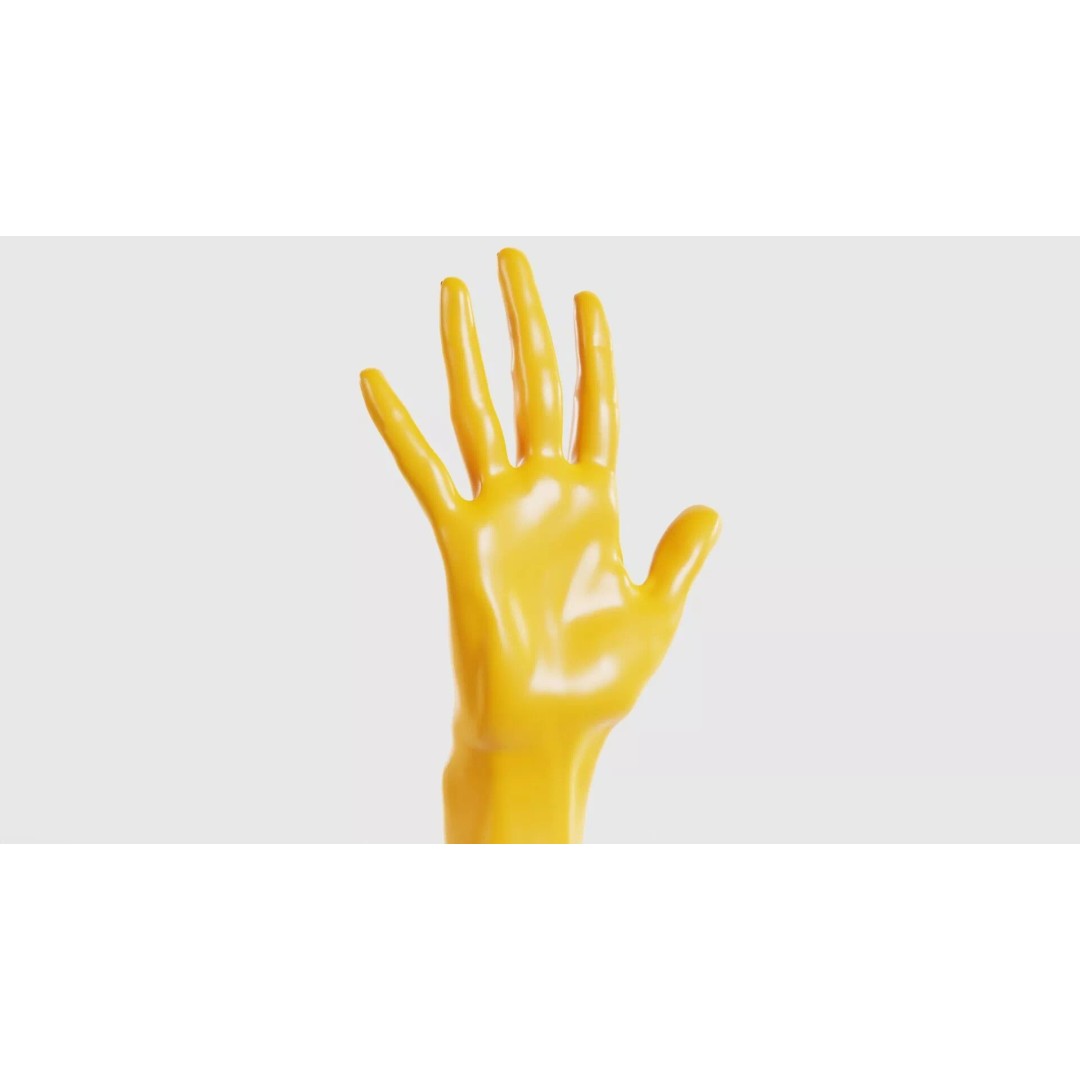 Realistic Hand 3D Model – Low Poly Standard Pose with PBR Textures - View 17
