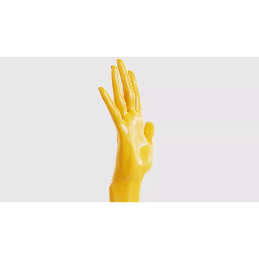 Realistic Hand 3D Model – Low Poly Standard Pose with PBR Textures - View 18