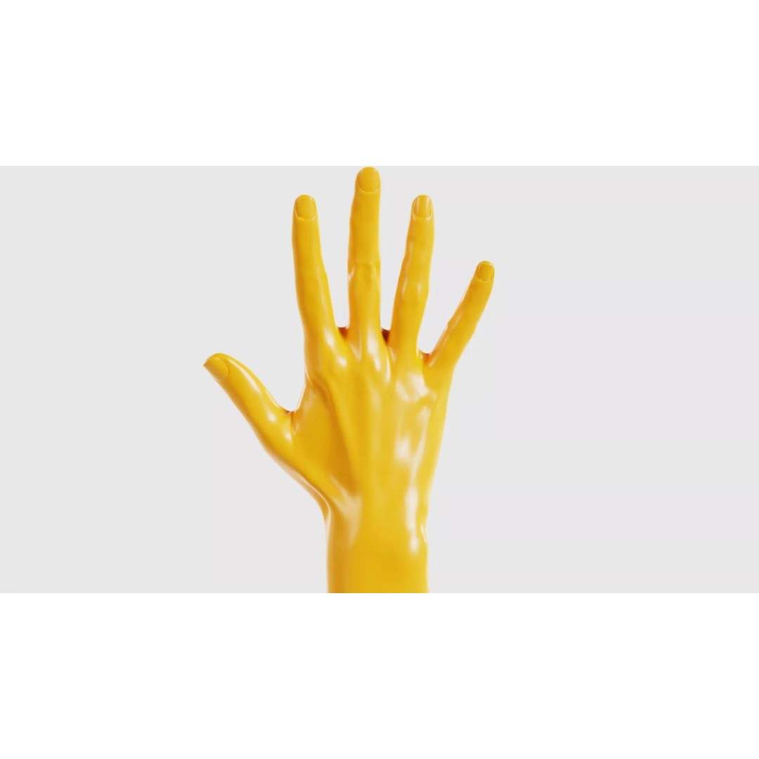 Realistic Hand 3D Model – Low Poly Standard Pose with PBR Textures - View 22