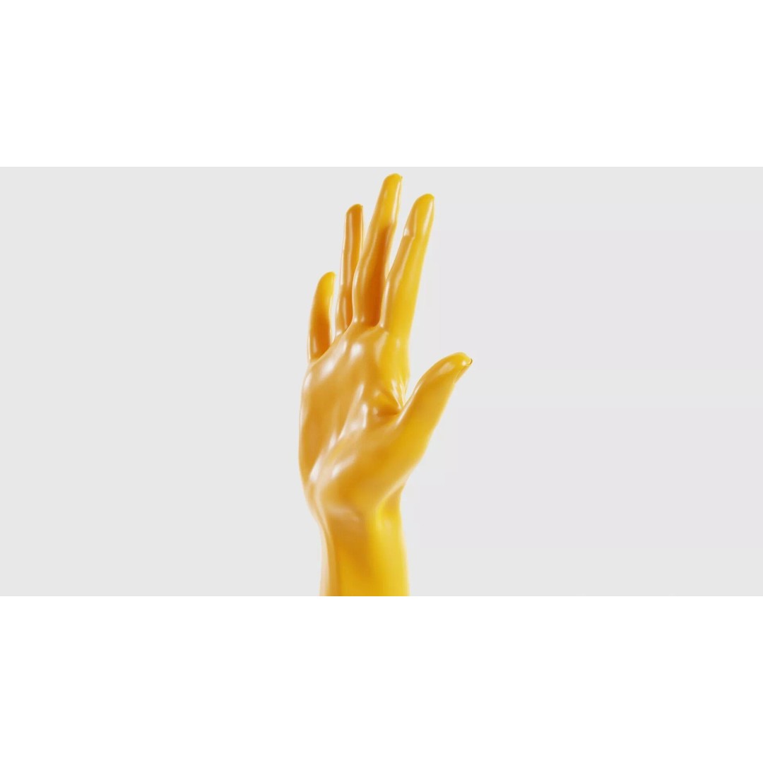 Realistic Hand 3D Model – Low Poly Standard Pose with PBR Textures - View 25