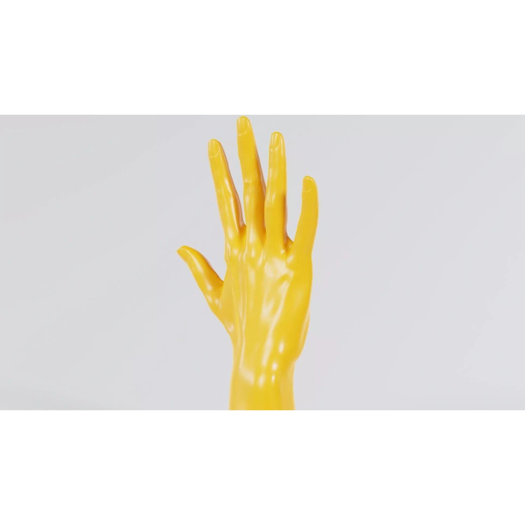Realistic Hand 3D Model – Low Poly Standard Pose with PBR Textures - View 3