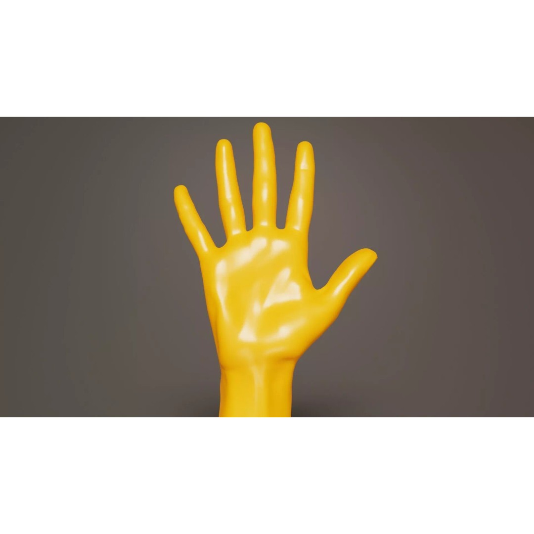 Realistic Hand 3D Model – Low Poly Standard Pose with PBR Textures - View 8