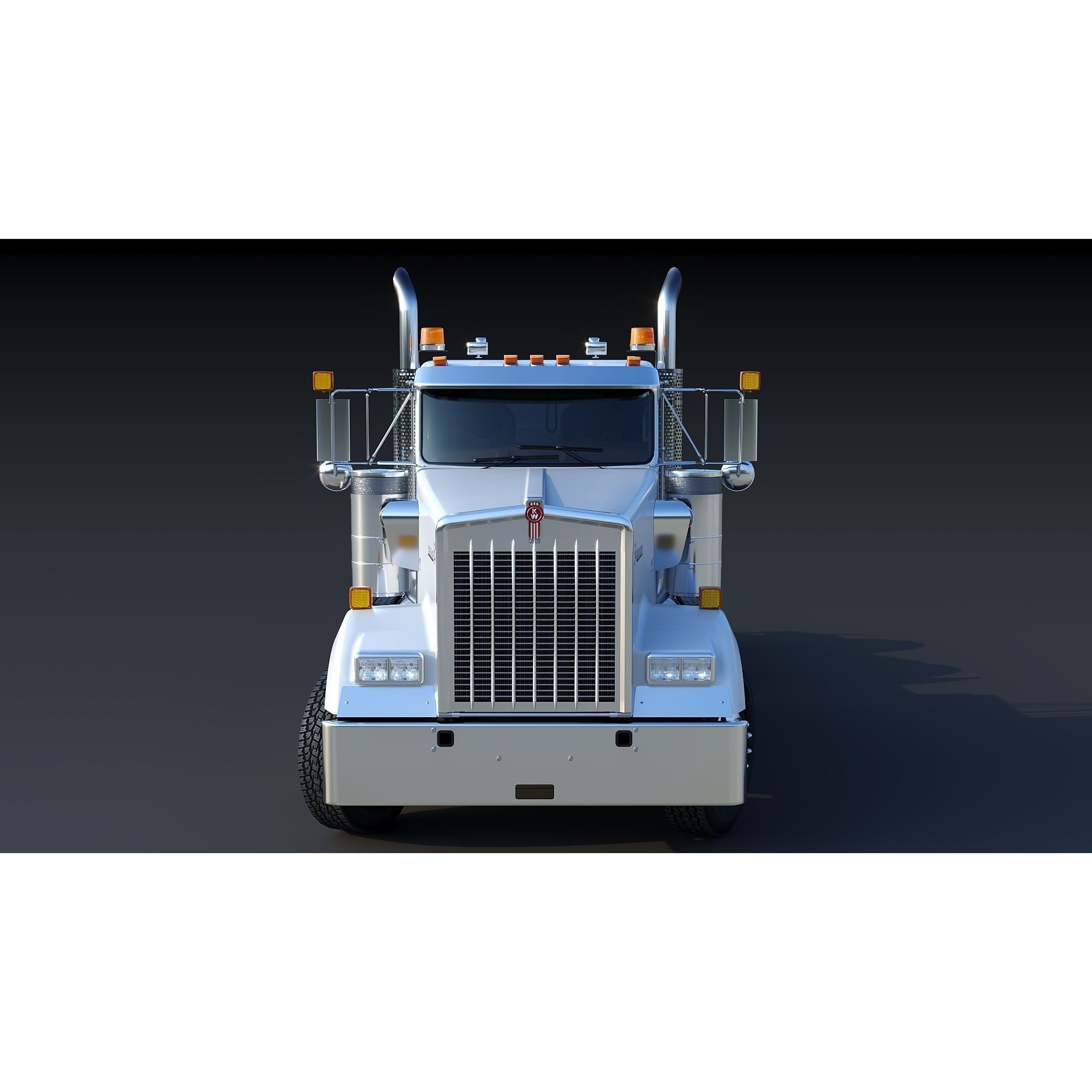 Kenworth W900 Daycab - Low-Poly Game-Ready 3D Model - View 10