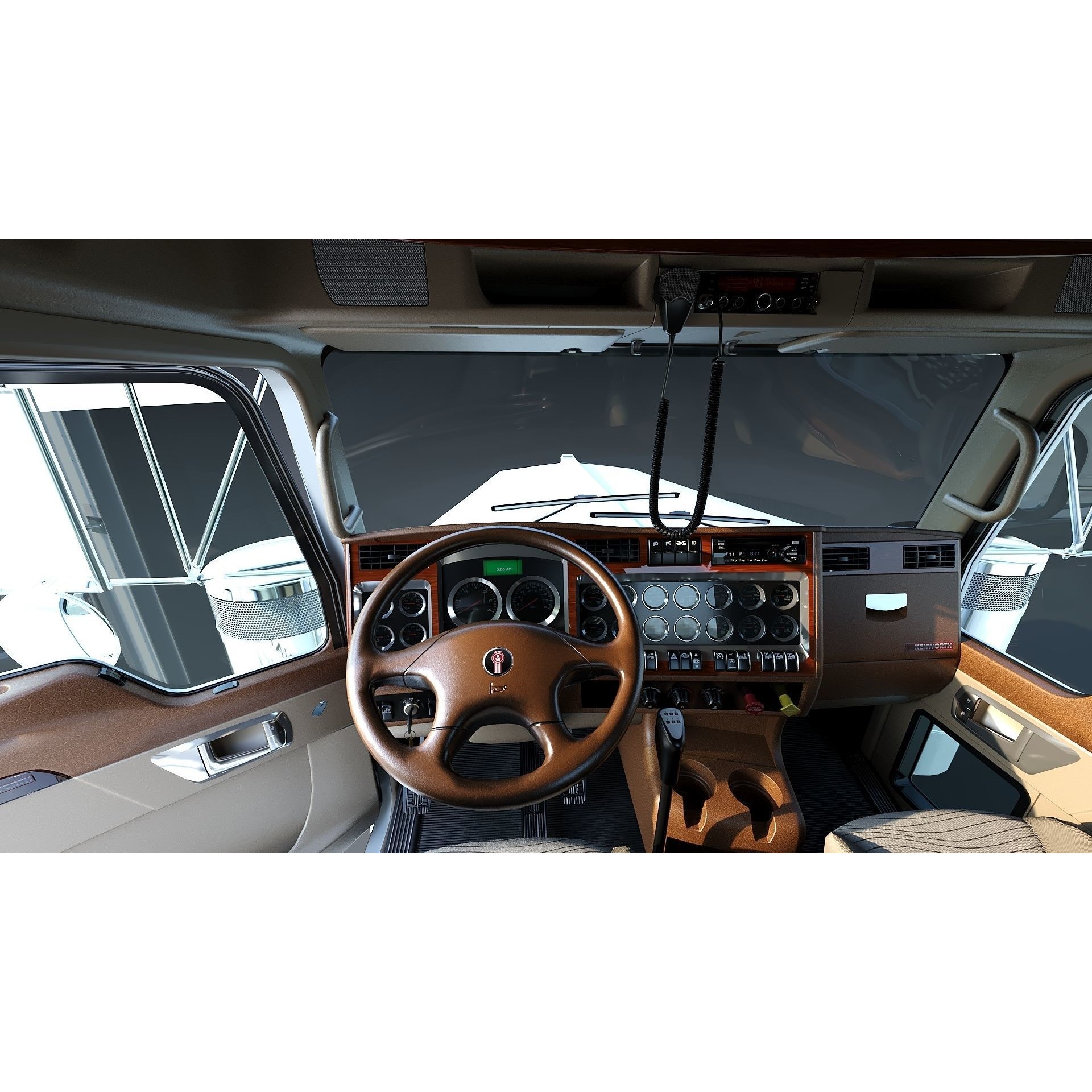 Kenworth W900 Daycab - Low-Poly Game-Ready 3D Model - View 15