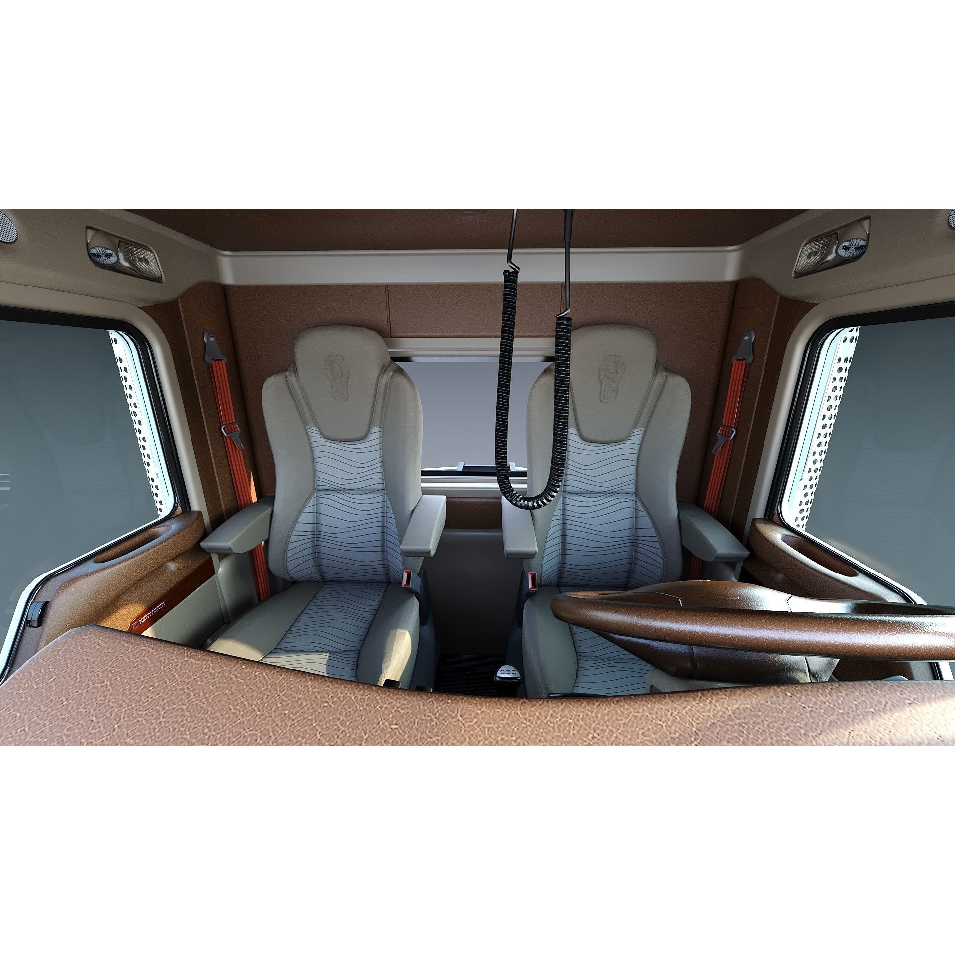 Kenworth W900 Daycab - Low-Poly Game-Ready 3D Model - View 16