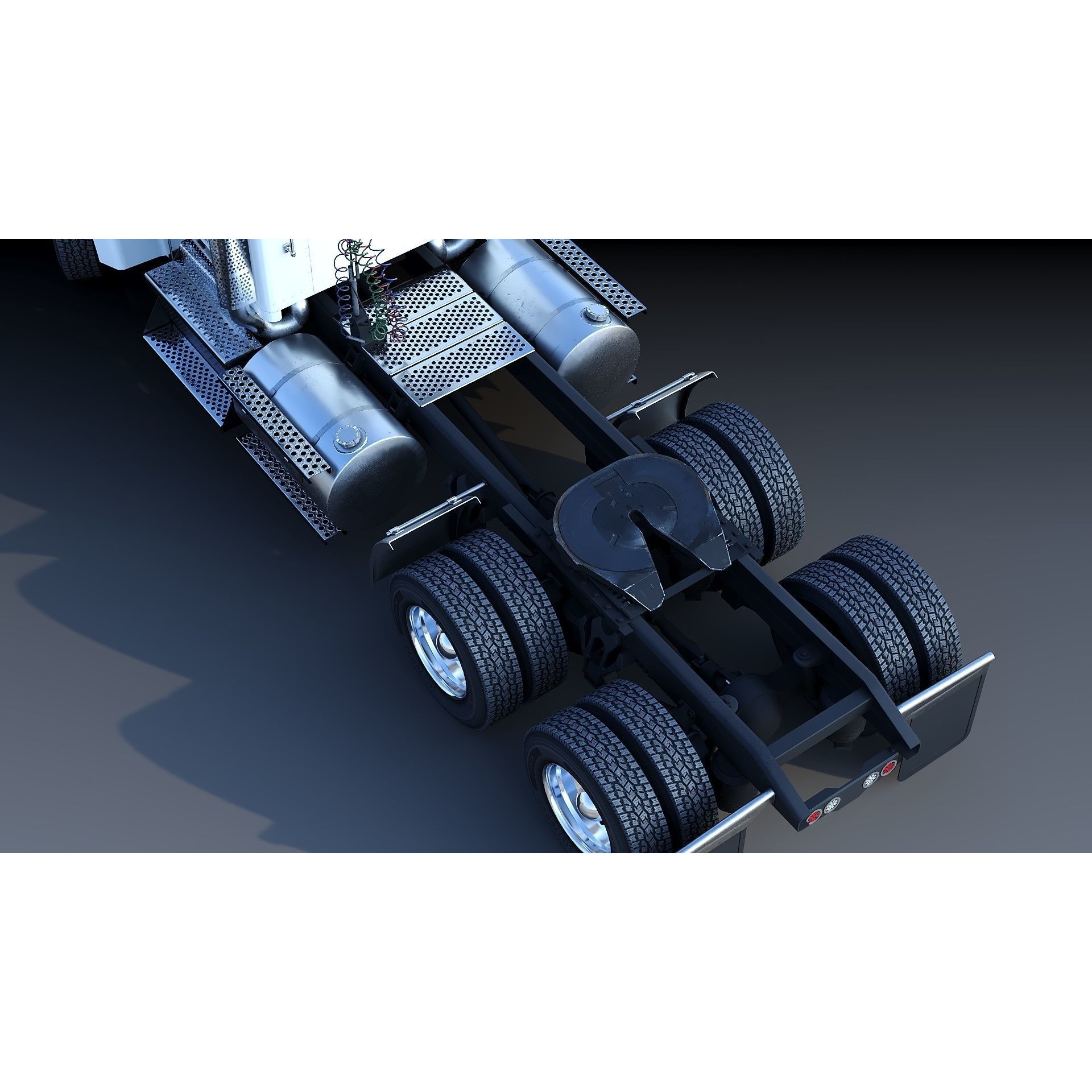 Kenworth W900 Daycab - Low-Poly Game-Ready 3D Model - View 23