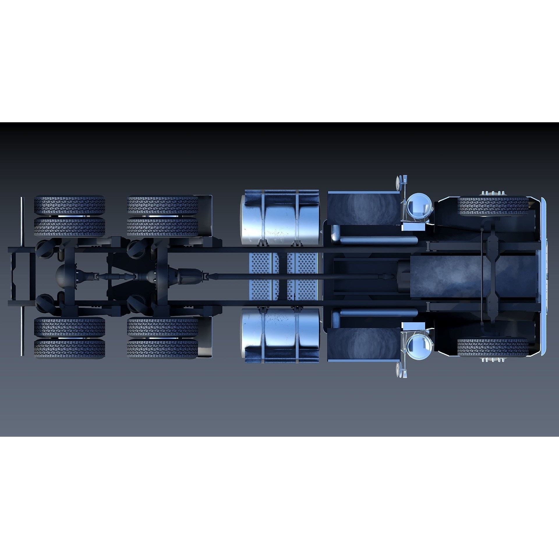 Kenworth W900 Daycab - Low-Poly Game-Ready 3D Model - View 25