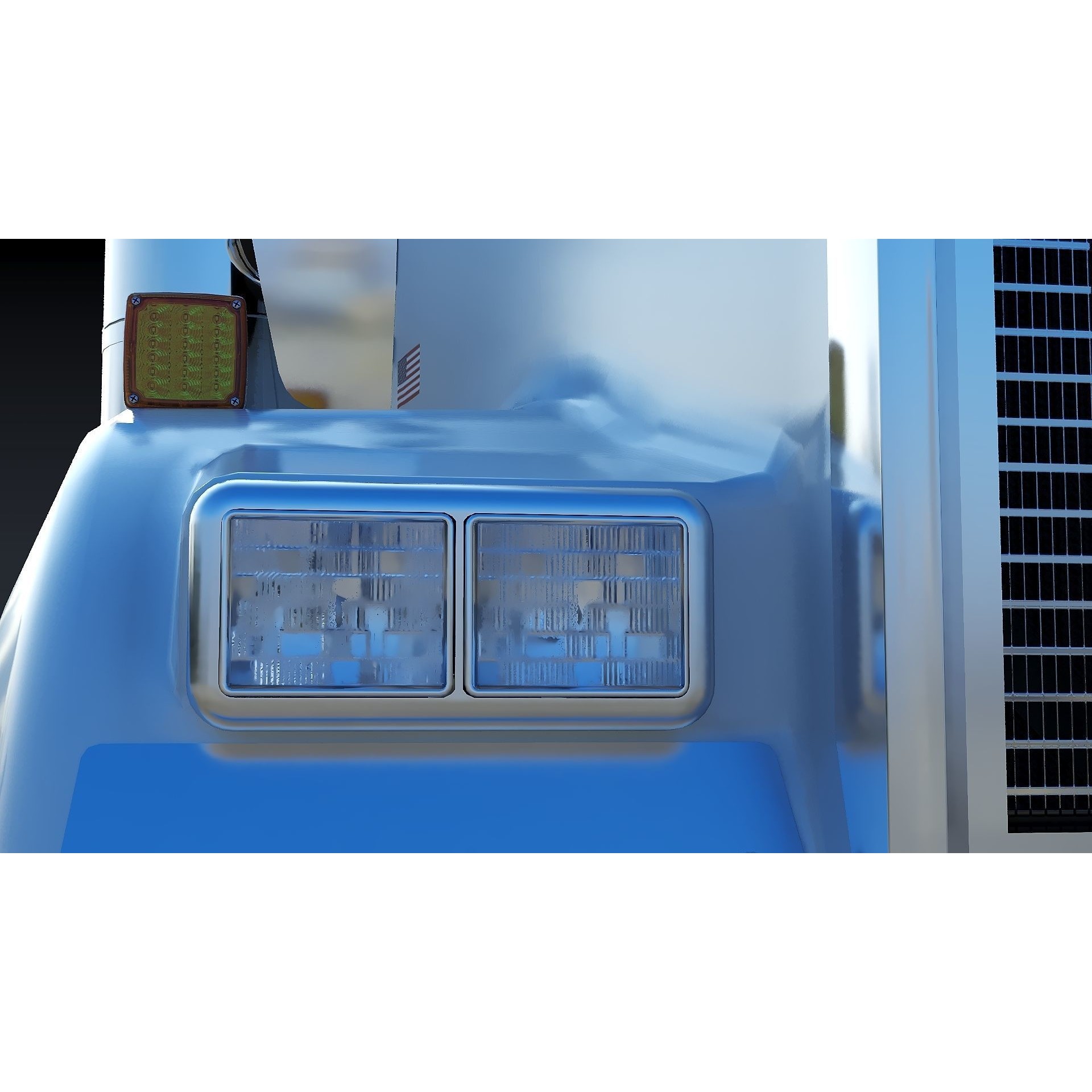 Kenworth W900 Daycab - Low-Poly Game-Ready 3D Model - View 29