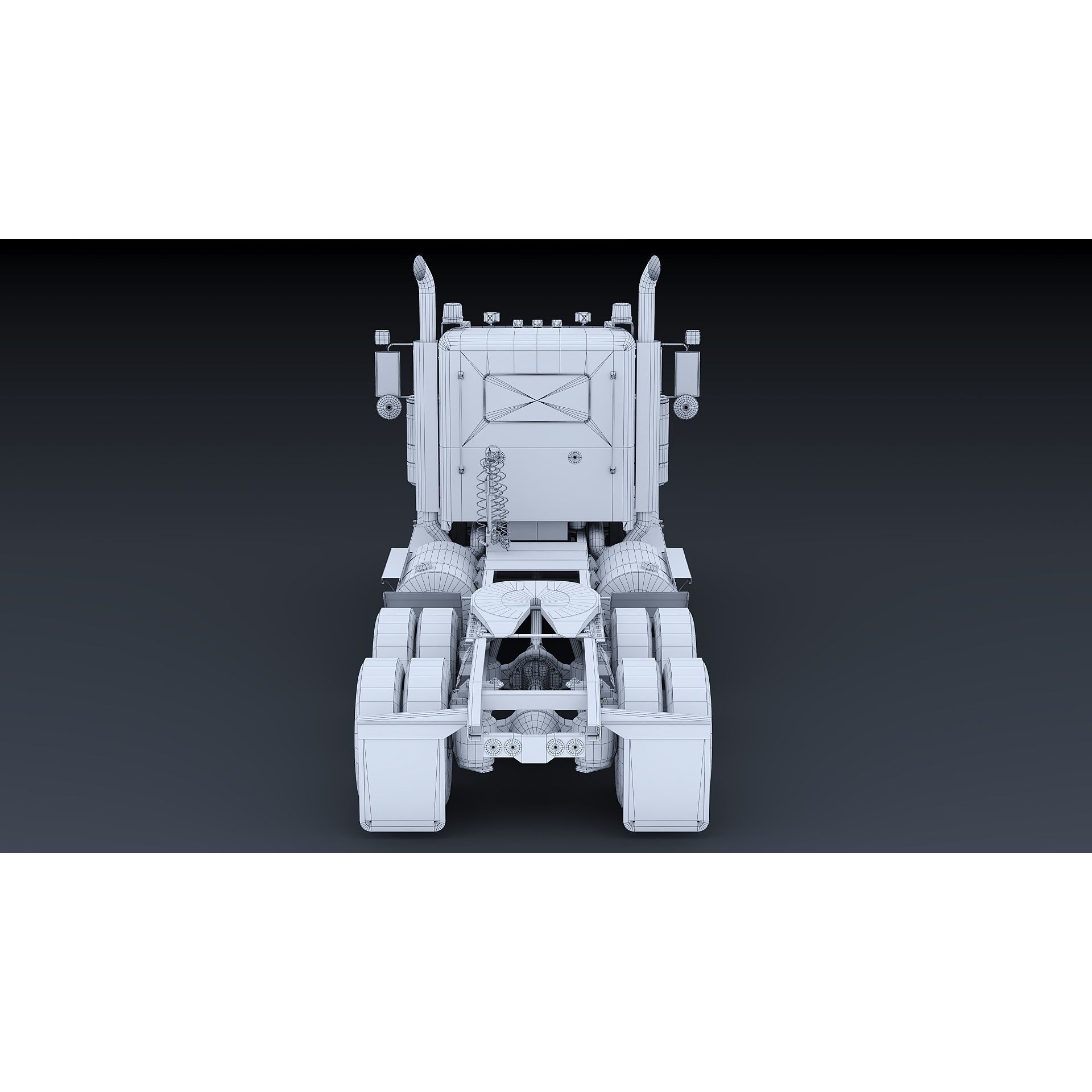 Kenworth W900 Daycab - Low-Poly Game-Ready 3D Model - View 33