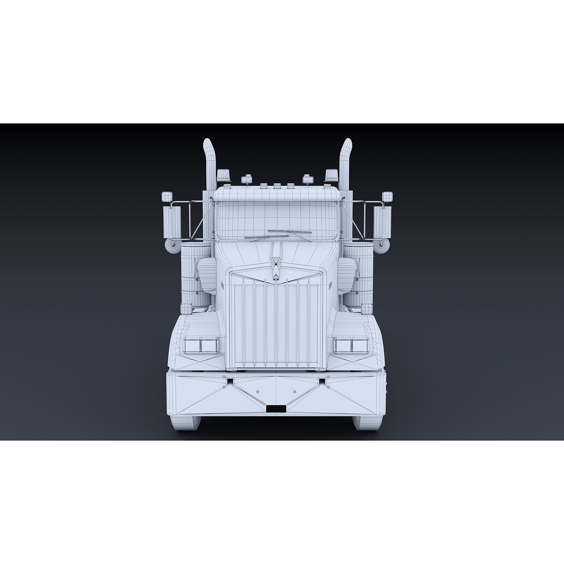 Kenworth W900 Daycab - Low-Poly Game-Ready 3D Model - View 36