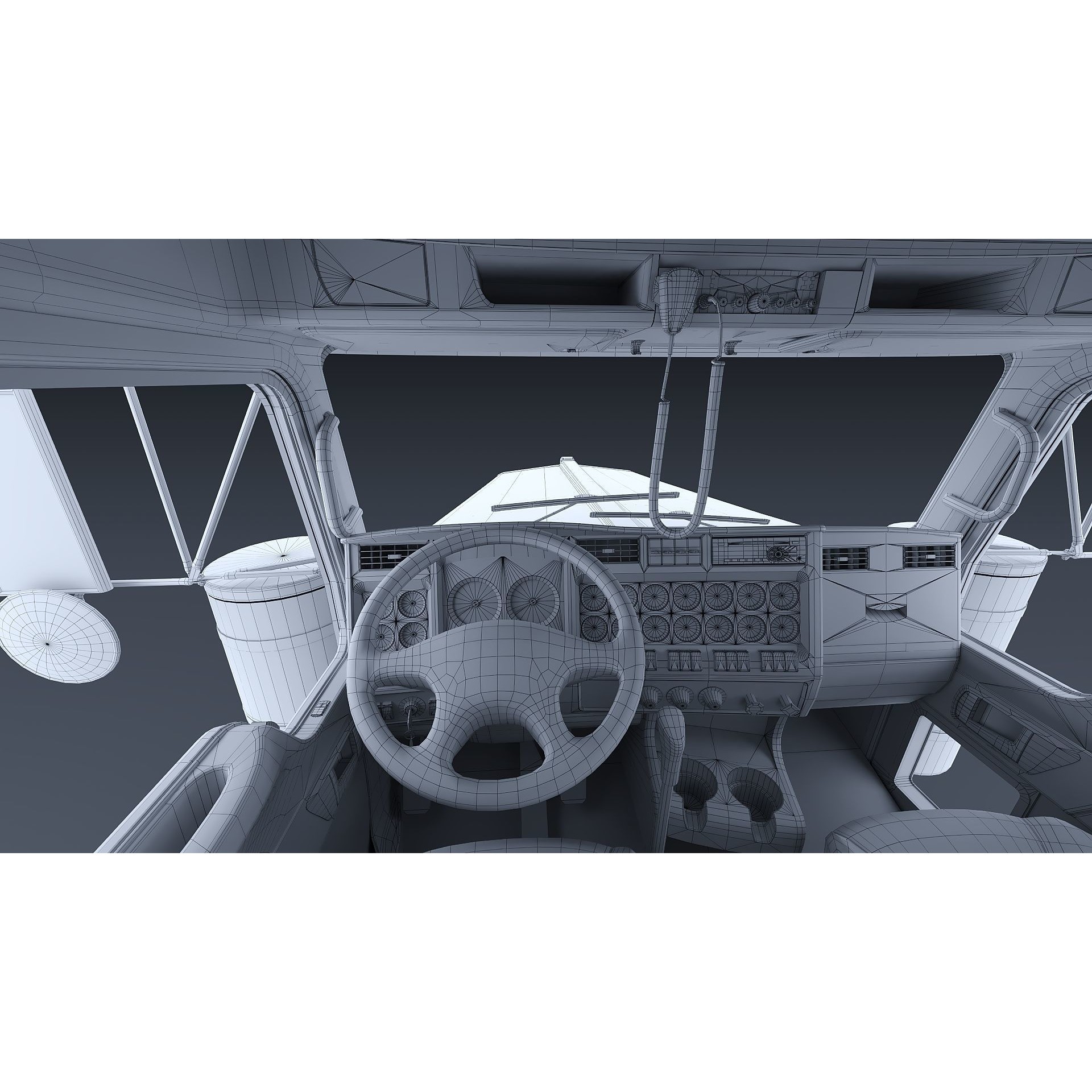 Kenworth W900 Daycab - Low-Poly Game-Ready 3D Model - View 37