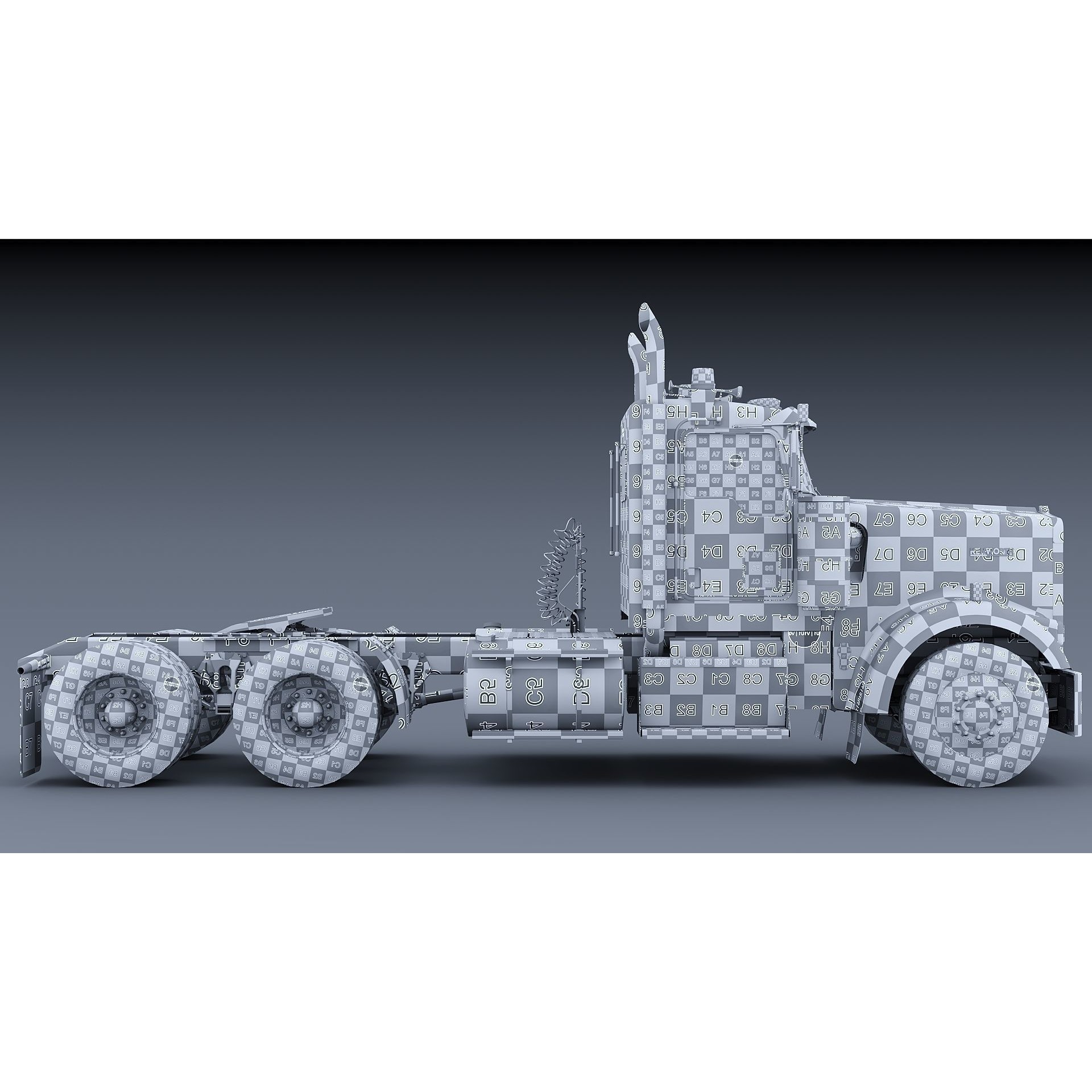 Kenworth W900 Daycab - Low-Poly Game-Ready 3D Model - View 41