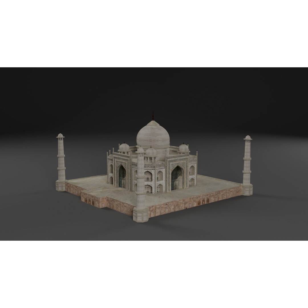 Landmark Architecture Pack 3D Model – Low Poly Game Assets, FBX/OBJ