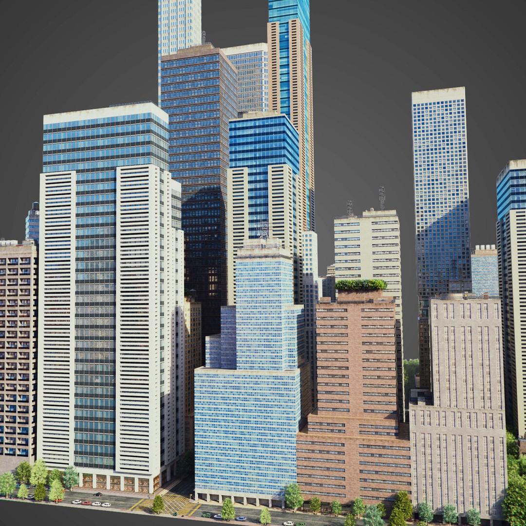 Realistic City S7 3D Model – Low Poly Urban Environment, FBX - View 12