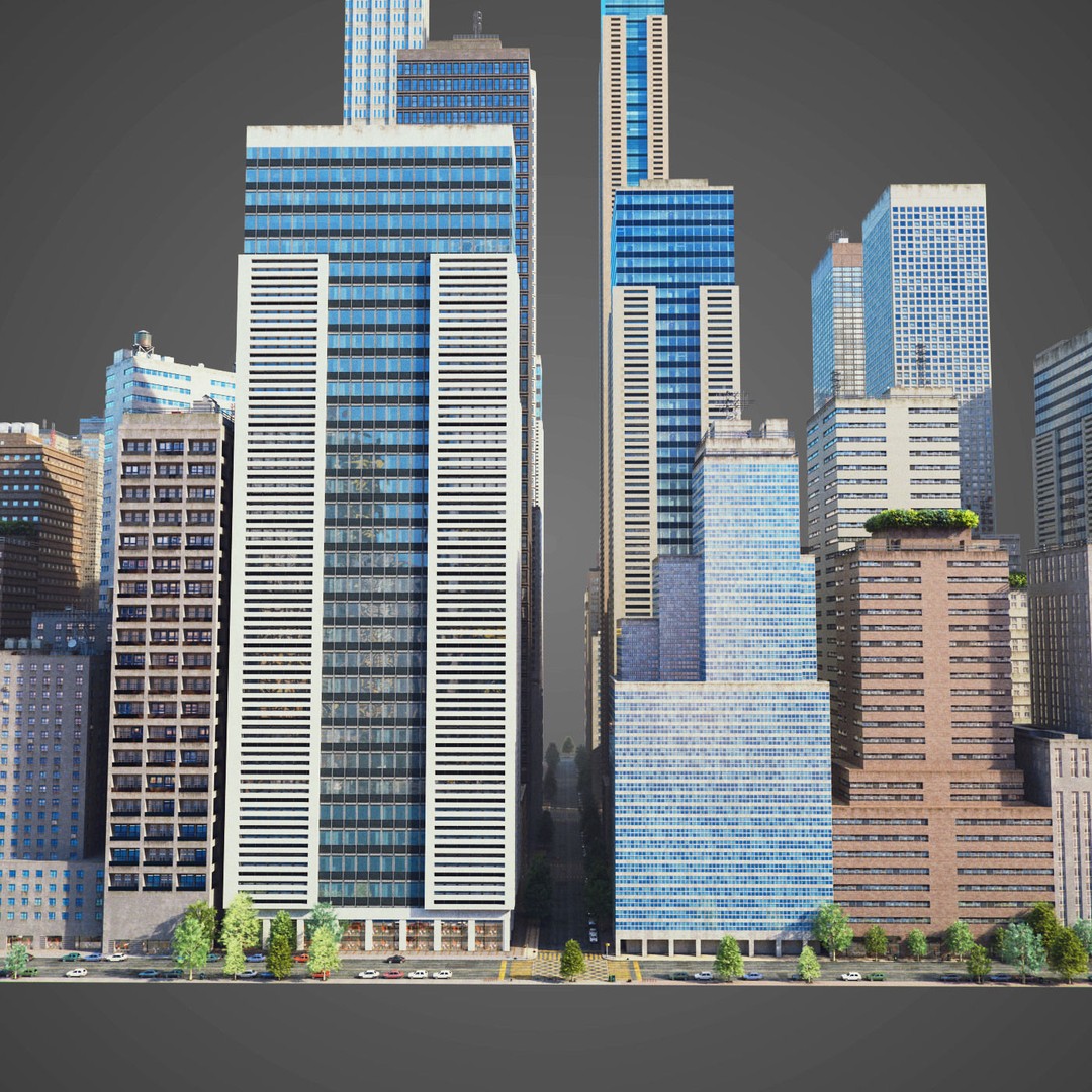 Realistic City S7 3D Model – Low Poly Urban Environment, FBX - View 13