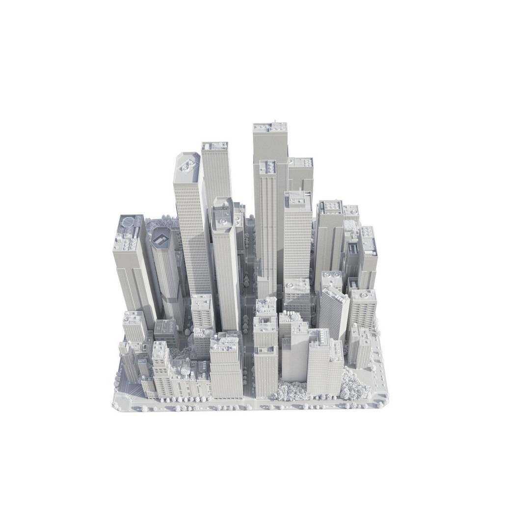 Realistic City S7 3D Model – Low Poly Urban Environment, FBX - View 14