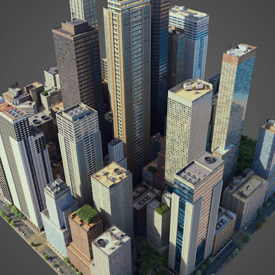 Realistic City S7 3D Model – Low Poly Urban Environment, FBX - View 15