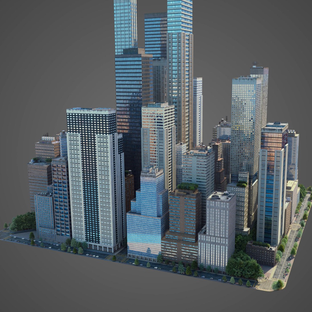 Realistic City S7 3D Model – Low Poly Urban Environment, FBX - View 16